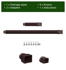 Extendable Gutter Downspout Extender 2166 Inch Brown Flexible Drainage Pipe