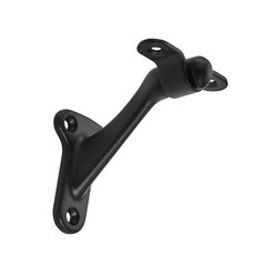 6 Pack 3 Inch Matte Black Hand Rail Bracket Heavy Duty Hardware for Stairways…