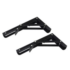 2pcs Folding Shelf Brackets Heavy Duty Wall Mounted Triangle Shelf Bracket kit