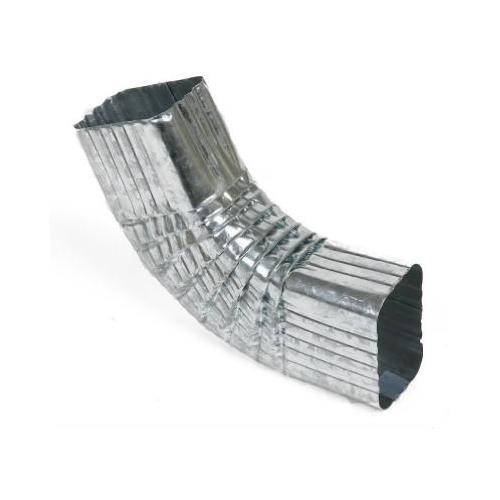 Amerimax Front Gutter Elbow, Style B, 75 Degree, Mill Finish Galvanized Steel,