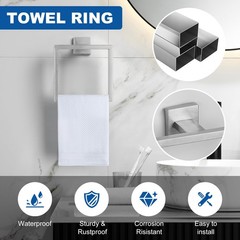 Cilee 15-Pieces Bathroom Hardware Set – Brushed Nickel Bathroom Accessories 24