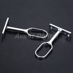 16mm Tube Dia Wardrobe Rod Rail End Alloy Bathroom Towel Brackets Support Set