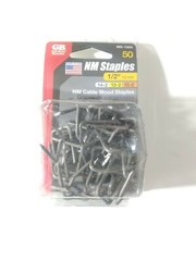 12 Packs of Gardner Bender NM Cable Wood 1/2″ Staples 50 per Pack MS-1555 – NEW