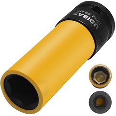 19mm 1/2-Inch Drive Impact Lug Nut Socket,Deep,Metric,with Protective Sleeves…