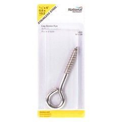 National Hardware Stainless Steel Lag Screw Eye 5/16″ x 4″ (1 Pack)