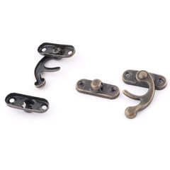 Retro Swing Bag Chest Box Latch Suitcase Lock Clasp Closure Bronze Tone 4 Sets