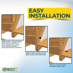 14.110 Super UT Newel Post Fastener — Quick and Easy Wrench-Free Installation…