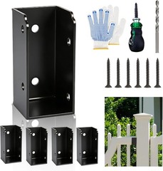 24 Pack Deck Rail Bracket Kit U Shaped Hidden Fasteners