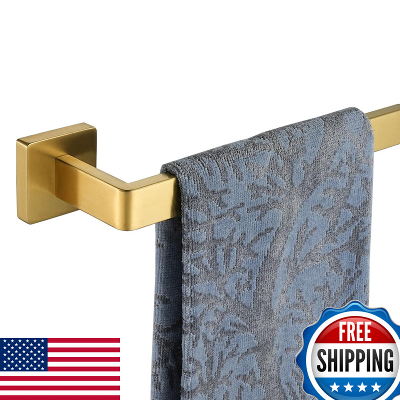 Jqk Gold Towel Bar Rounded Edges 29.41 Inch Towel Rack 304 Stainless Steel