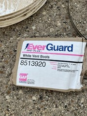 1/2 Dozen Everguard TPO Plus White Vent Boot 1” To 6” 8513920 Roofing Supplies