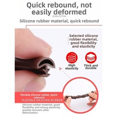 Wooden Door Seal Strip Groove Mounted 5 Meter for Soundproofing and Insulation