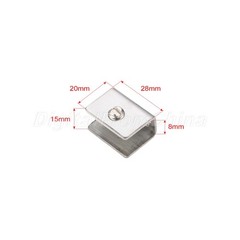 4pcs Stainless Glass Shelf Handrails Square Clamp Holder Brackets Clip Bracket