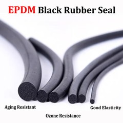 Sponge Cord Black Foam EPDM Rubber Gasket Trim Seal 5 6 7 8 9 10 12 14 16-20mm