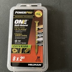 Power Pro One Exterior Screws, Flat Head, 8”x 2, # 116790, 20 pcs