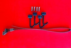 Mobile Home Parts Set of 4 Wet Concrete J Anchors, Tie Down Straps & Bolts