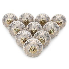 Cabinet Knobs Boho Grey Ceramic Dresser Pull Handle Kitchen Assorted Gray