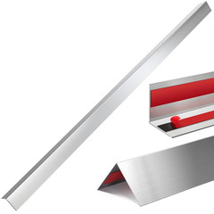 10 Pcs 1.5 X 1.5 X 48 Inch 304 Stainless Steel Corner Guards Metal Wall Guard Pr