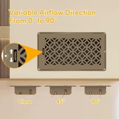 Floor Vent Covers, Floor Register 6×12, 2 Pack Adjustable Decorative Vent Cov…