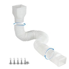 plusgutter White 1-Pack Rain Gutter Downspout 21 inches x 68 inches,