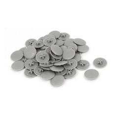 17mm x 4mm Plastic Round Phillips Screw Cap Cross Head Cover Gray 50pcs