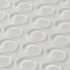 64Pcs 12*2mm CLEAR Ball Anti-Collision Silicone Pad Self adhesive W/3M Sticker K