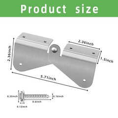 2 Pcs Gutter Extension Hinge, Downspout Extension Flip-Up Hinge, Easy DIY Ins…