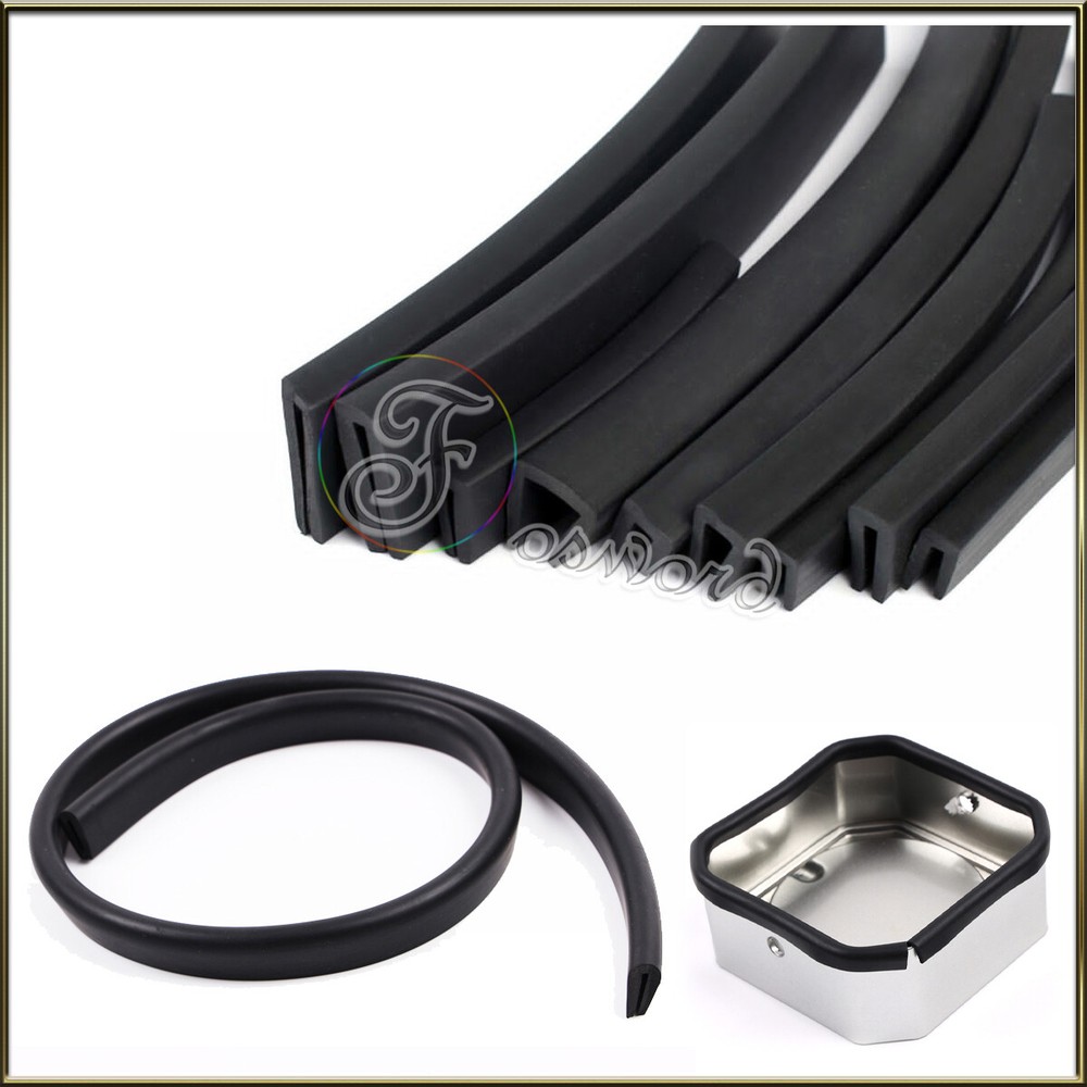 U-shaped Rubber Edging Trim Sealing Strip Flat/Round Door Window Edge Protector