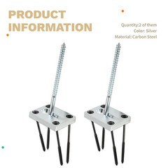 2 Sets Newel Post Fastener Newel Post Mounting Kit Wood Handrail9804