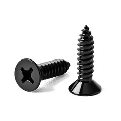 #10 x 3/4″ (100 Pack) Flat Head Sheet Metal Screws Phillips x 3/4″, Black