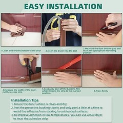 100 cm Door Strip Brush Floor Seal for Doors and Garage Draft Excluder