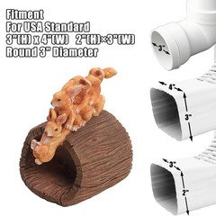 Rain Gutter Downspout Extension, Rabbit Garden Statue Splash Block for 3”x4’…