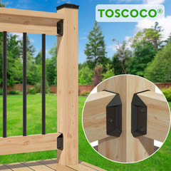 50 Pcs Heavy-Duty ADC-12 Aluminum 2X4 (Actual 1 ½” X 3 ½”) Deck Railing Bracket