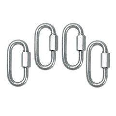 4Pcs D Ring Shackles Stainless Steel 304 Grade Corrosion Resistant Plated Silver