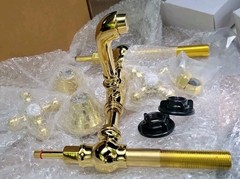 Signature Hardware Bridge Lavatory Faucet w Mushroom Type Overflow Drain