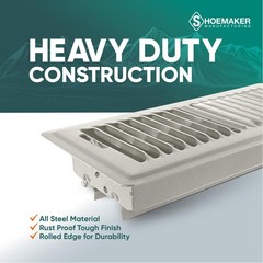 Shoemaker 4×10 Floor Register – Khaki Light Heavy Duty Metal Floor Vent Co