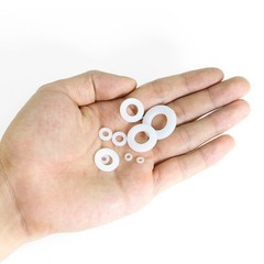 Sutemribor Nylon Flat Washer Assortment M2 M2.5 M3 M4 M5 M6 M8 M10 M12, White