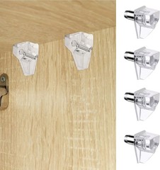 20Pcs 3/16 Inch Clear Plastic Shelf Support Pegs for Wood Shelving