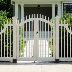 Concrete Fence Post Base 4×4 inches 4 Pack, Fence Post Anchor Holder Pergola …