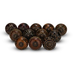 FURNISHFUL FINESSE Dresser Knobs for Cabinets and Pack of 6, Dark Brown