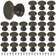 LOLOLE 25PCS Mini Cabinet Knobs, 1/2 Inch Vintage Antique Dresser