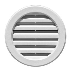 16 In Round Gable Polymer Vent White Attic Wall Louver 17×17 in Outdoor Air Vent