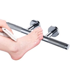 Sanliv Shower Foot Restshower Foot Rest For Shaving Legsknurled Brass Bar
