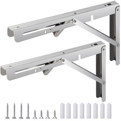 2-10Pcs Folding Shelf Brackets Stainless Steel Fold Down Table Brackets 8-20Inch