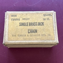 TURNER & SEYMOUR – NO. 24 SINGLE JACK CHAIN SOLID BRASS 50′