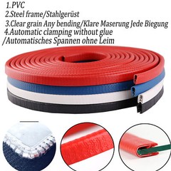 Thick 0.5~12 U-Shape Car Door Edge Strip Lock Molding Rubber Seal Trim Protector