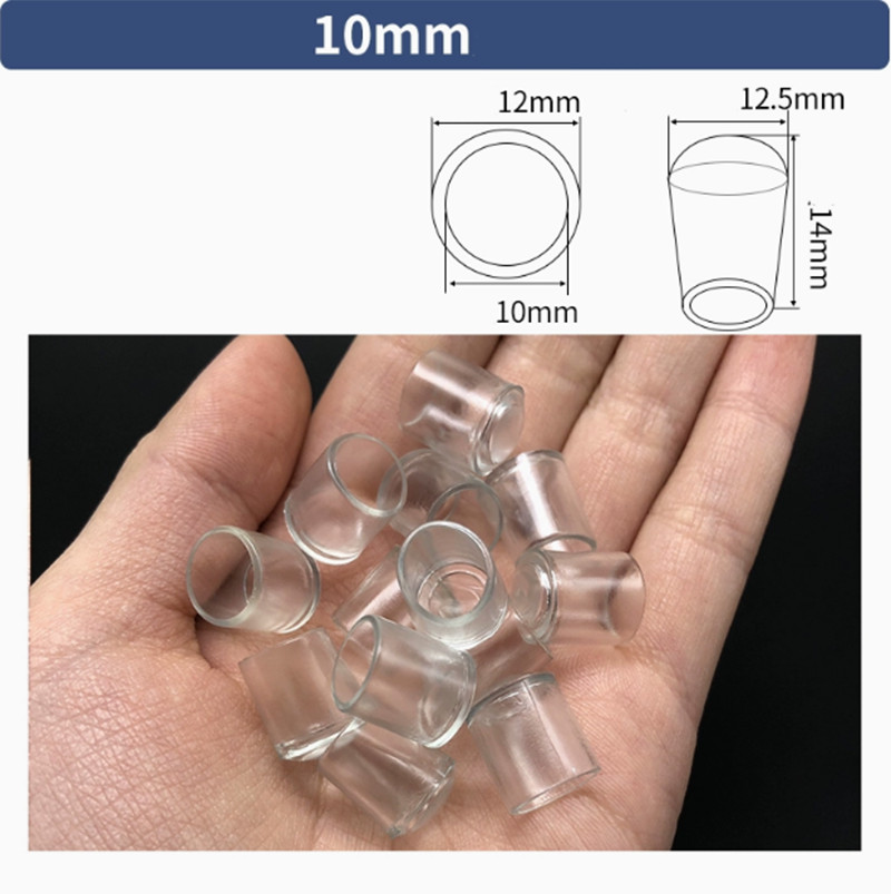 Floor Protectors Chair Leg Caps Non-Slip Covers Furniture Feet Clear Rubber Pads