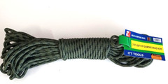 3/16″ X 50′ FOOT PP BRAIDED ROPE, CAMPING MULTI- PURPOSE CAMOUFLAGE GREEN POLY