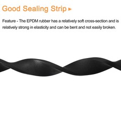 EPDM Rubber Foam Sheet Strip Neoprene Sheets Rolls 1/8″ T x 1.2″ W x 8′ L