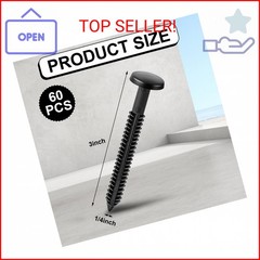 Blulu 60 Pcs 3 Inch Vinyl Shutter Fastener Window Panel Peg Lok Pin Pegs Screws