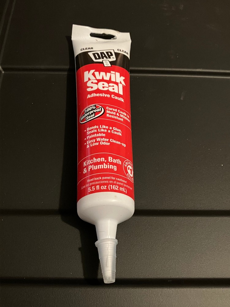 DAP 18008 Kwik Seal Caulk, 5.5-Ounce, Clear KITCHEN BATH WATERPROOF TUB WINDOW